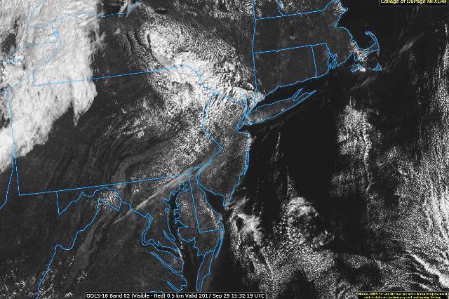 Nothing but fluffy cumulus clouds today's GOES-16 image
